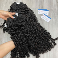 Extensions de cheveux humains vierges vietnamiens de qualité supérieure, bouclés Pixie, alignés sur la cuticule, double épaisseur, doux, cheveux bouclés naturels