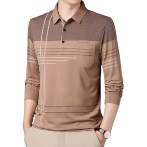<b>Men's</b> POLO <b>Shirt</b> Summer Fashion Simple Stripes Breathable Comfortable Casual <b>V</b>-<b>Neck</b> Slim Button-Up Short-Sleeved Tops - Product Image 5
