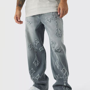 Fournisseur en gros de haute qualité, nouveau design, pantalon en jean pour homme, style baggy léger, dernière mode, streetwear tendance - Product Image 1