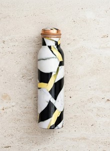 Pure Copper Water Bottle Featuring Vibrant Artistic Watercolor Unicorn Illustration Stylish Ayurvedic Health Wellness Hydration - Product Image 5