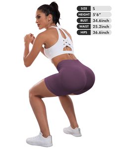 Shorts For Women Workout Gym Biker Shorts High Waisted Tummy Control Butt Lifting Running Sports Yoga <b>Booty</b> Scrunch Butt Shorts - Product Image 6
