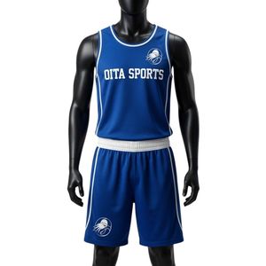 Conjunto de Uniforme de Boxeo Azul Rey para Hombre, Jersey sin Mangas y Pantalones Cortos, Ropa Deportiva para Entrenamiento de Combate, Ropa de Competición - Product Image 1