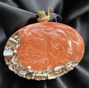 Pochette de soirée en résine de luxe pour femmes, sac à main scintillant pour mariage et fête - Product Image 2