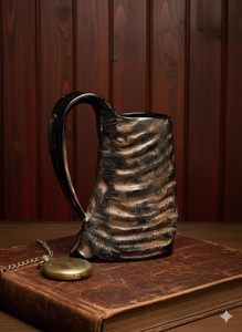 Indian Exporter Eco-Friendly Natural Polished Horn <b>Mug</b> with <b>Large</b> Capacity for Juice Water Beer Drinking Use Factory Price India - Product Image 5