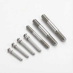 Goupilles industrielles de précision en acier inoxydable, boulons à double extrémité, finition brillante, tête de douze millimètres, outil de machinerie - Product Image 1