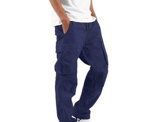 Pantalons cargo pour hommes, faible quantité minimum de commande, taille élastique, pour la gym, le fitness et les tenues décontractées - Product Image 2