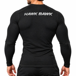 Chemise thermique à manches longues pour homme, design premium, sous-vêtement thermique côtelé, confort athlétique, couche de base, chemise thermique décontractée - Product Image 3