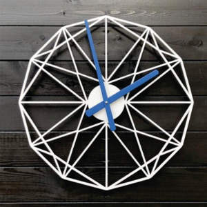 Horloge murale radiale en bois de style nordique minimaliste - Grande horloge murale silencieuse de luxe en contreplaqué découpé au laser, style scandinave, motif soleil éclatant - Product Image 4