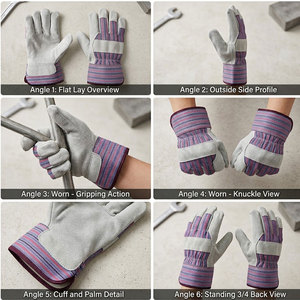 ถุงมือทำงาน JNM SAFETY ป้องกันสารเคมี ทนความร้อน หนังวัวแท้แบบแยกชั้น ป้องกันการบาด ทนทาน 11 ออนซ์ พร้อมโลโก้สั่งทำพิเศษ - Product Image 3