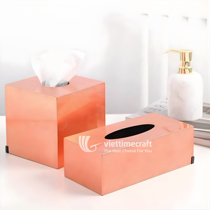 Caja de pañuelos de mosaico, portapañuelos rectangular con incrustaciones de nácar para hoteles, spas y decoración del hogar - Product Image 2