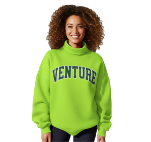 Custom logo Fall New Women Reversible Mock Neck Long Sleeve Sweatshirt High Quality Oversized Mockneck Pullover Sweatshirt - Product Image 1