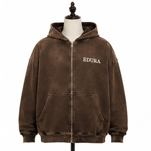 Nouveau Sweat à Capuche Homme Shamsher Sports 100% Coton Délavé à l'Acide Hiver Lourd 350g Respirant Style Streetwear - Product Image 1