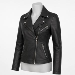 Chaqueta de Motociclista para Mujer PIHA SPORTS, de Cuero Vacuno Genuino, Manga Larga, Resistente al Viento, Forro de Algodón Transpirable, Estilo Vintage de Invierno - Product Image 2