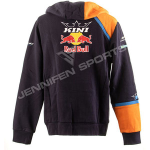 Sweat à capuche zippé pour homme en coton épais 100 %, décontracté, hiver, personnalisable, couleurs unies, respirant, séchage rapide, coupe oversize - Product Image 3
