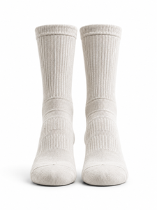 <b>White</b> Crew Woven Eco-Friendly Breathable Anti-Bacterial Quick Dry Anti-Slip Summer Sports <b>Socks</b> <b>Men's</b> Running Basketball Soccer - Product Image 2