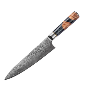 Cuchillo de Chef LEGACY BLADES, Forjado a Mano, Ecológico, de Acero de Damasco, Estilo Japonés Tradicional, Mango Ergonómico de Madera, Ambidiestro - Product Image 1