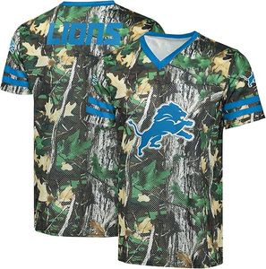 Maillot de sport léger en polyester à col en V et motif camouflage des Buffalo Bills pour homme, broderie Hunter sous licence officielle - Product Image 6