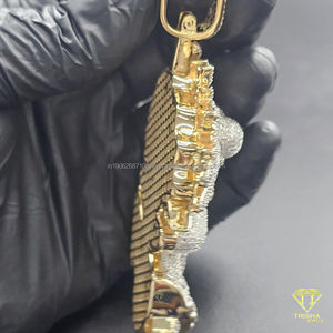 Colgante de Lujo con Personaje de Dibujos Animados y Pelo con Púas, Joyería de Moda Hip Hop - Product Image 5