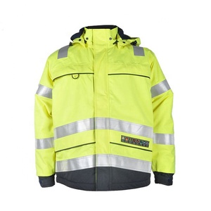 Chaqueta de Seguridad Reflectante de Alta Visibilidad, Impermeable, con Capucha, Resistente al Calor (200°C), para Fábrica o Taller - Product Image 1