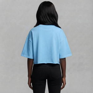 Camisetas de Algodón 100% para Mujer, Estilo Casual, Talla Grande, Transpirables, para Verano, Servicio OEM - Product Image 6