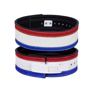 Ceinture de musculation en cuir 10 mm avec logo personnalisé, drapeau néerlandais, boucle à levier, robuste, réglable, protection professionnelle, antidérapante - Product Image 2