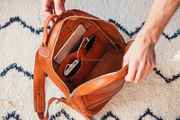 Mochila Portátil Vintage de Cuero Genuino Hecha a Mano al por Mayor, de Grano Completo, para Viajes, Negocios y Uso Casual, con Cremallera de Algodón