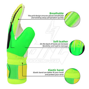 Nouveaux gants de gardien de but professionnels, respirants, en PU, avec tricot en latex, fermeture auto-agrippante en nylon, unisexe, pour l'extérieur - Product Image 6