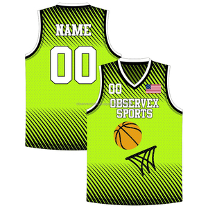 Camiseta de Baloncesto Personalizada para Hombre, Niño y Joven, Reversible, de Malla Transpirable, Retro, Estampada - Product Image 1