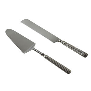 Cuchara y Servidor de Ensalada de Acero Inoxidable Plateado de Lujo con Mango de Plata Pura para Hoteles, Hogares y Restaurantes - Product Image 4