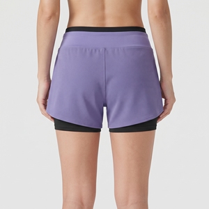Shorts de sport 2-en-1 personnalisés pour femmes, légers, pour la course, la gym, le yoga et le fitness, avec doublure intérieure et poches - Product Image 6