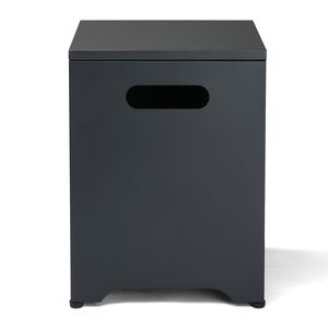 Tavolino da Giardino Quadrato in Acciaio e Gas Nero da 41 cm - Product Image 1