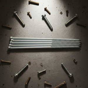 Tornillos para Madera de Doble Extremo, Cabeza Ranurada, Acero al Carbono Zincado, Clase 4.8 y 6.8, Rosca Parcial, Métrico/Pulgada PDC - Product Image 1