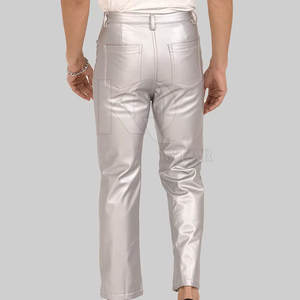 Pantalones de Cuero Casuales para Hombre de Alta Calidad, Suaves, Duraderos, Cómodos, con un Diseño Elegante, Perfectos para la Oficina y Fiestas - Product Image 5