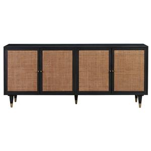 Premium Contemporary Four Door Wooden <b>Sideboard</b> Cabinet with Spacious Interior <b>Storage</b> for Modern Bedroom and Kitchen Settings - Product Image 6