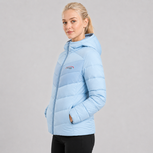 Trending <b>Women</b> Puffer <b>Jacket</b> Warm <b>Lightweight</b> Quilted Winter Coat Custom Logo Full Zipper <b>Hooded</b> Casual Outerwear Wholesale - Product Image 3