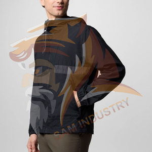 New Arrival Adjustable Wholesale <b>Men</b> Windbreaker Hooded <b>Jacket</b> Hot Selling Wholesale <b>Lightweight</b> Windbreaker <b>Jacket</b> - Product Image 4