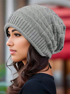 Bonnet de ski en acrylique tricoté unisexe personnalisé OEM, coupe-vent, avec logo brodé, couleur unie, haute extensibilité, pour l'hiver - Product Image 1