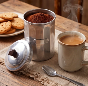 Silver Color Canister Set Of 3 Elegant Kitchenware <b>Storage</b> Containers For Food With Decorative <b>Tabletop</b> Design In Metal - Product Image 5