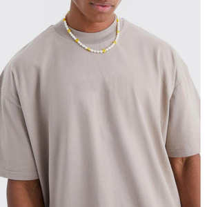 เสื้อยืดผู้ชายทรงบ็อกซี่ ผ้าฝ้าย สวมใส่สบาย ทรงโอเวอร์ไซส์ น้ำหนักเบา แห้งเร็ว ไม่ยับ ระบายอากาศดี สไตล์สตรีทแวร์ ขายส่ง รับผลิตแบบ OEM - Product Image 6