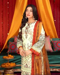 Salwar Kameez Blanco Especial de Primera Calidad para Mujer, Ideal para Fiestas y Playa, Material Viscosa, Absorbe la Humedad, Secado Rápido - Product Image 4