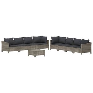Conjunto Modular Grande de Muebles de Jardín de Ratán PE Gris, Muebles Modulares de Exterior de Primera Calidad - Product Image 3