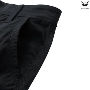 Shorts cargo pour hommes en tissu doux et confortable, couleur noire, avec plusieurs poches, personnalisables avec logo, prix de gros - Product Image 4