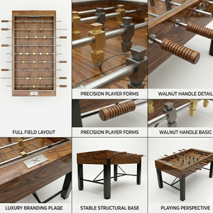 Table de baby-foot haut de gamme Timbo by Argmac avec matériaux de qualité supérieure, finition design et style moderne pour les maisons de luxe - Product Image 3