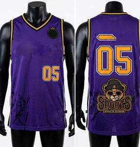 Camiseta de baloncesto estilo streetwear, deportiva, de secado rápido, cómoda, 100% algodón, para hombre, corte holgado, estampada - Product Image 1