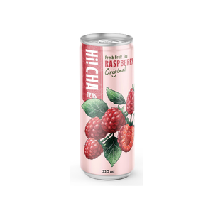 Thé glacé aux fruits frais de framboise de qualité supérieure, canette de 330 ml, saveur originale, emballage rose, boisson prête à boire pour la vente au détail et en gros - Product Image 3