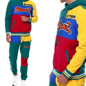 Men 2 Piece Tracksuit Full <b>Zip</b> <b>Hooded</b> Jacket and Jogger Pants Set Cotton Blend Athletic Sweatsuit for Gym Running Casual Wear - Product Image 2