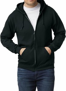Sudadera con Capucha Reversible a Cuadros para Hombre, con Cierre, Oversize, de Forro Polar, Informal, para Otoño, Patrón a Cuadros Marrón, Corte Regular - Product Image 2