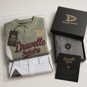 OEM Custom Sage Green Men's 2-Button Softball Baseball Jersey White Pants Set Low MOQ Private <b>Label</b> Team Uniform - Product Image 4