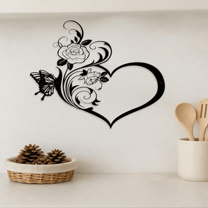 Decorazione da Parete in Metallo a Forma di Cuore Vintage per Soggiorno, Camera da Letto, Ufficio - Scelta dei Clienti Commerciali - Finitura Metallica - Product Image 3