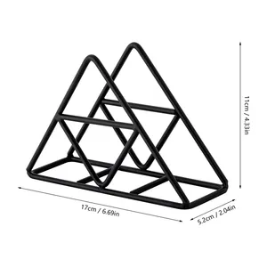 Porte-serviettes moderne brodé à bordure zigzag, designs en acier découpé de créateur, anneaux à serviettes personnalisés faits à la main, Zahid Exports, pour la maison et l'avion - Product Image 3
